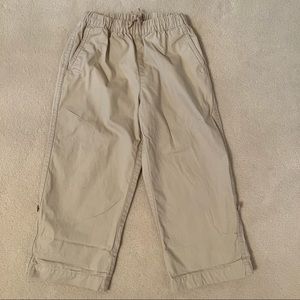 Hanna Andersson 110 (like a 5) boys roll-tab pants khaki convertible adventure p